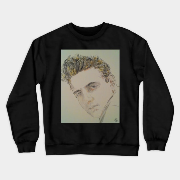 Eddie Cochran Crewneck Sweatshirt by Mike Nesloney Art